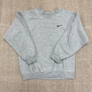 Vintage NIke sweatshirt mens medium grey 2000s y2k swoosh check